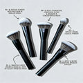 5-Piece Facial Makeup Brush Set: Foundation Brush, Powder Brush, Blush Brush, Concealer Brush, Contour Brush, Blending Brush.