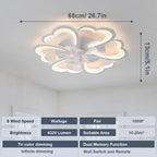 Modern Light Minimalist Living Room Ceiling Electric Fan Nordic Art Restaurant Ceiling Fan Lamps