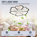 Modern Light Minimalist Living Room Ceiling Electric Fan Nordic Art Restaurant Ceiling Fan Lamps