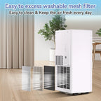 10000 BTU Portable Air Conditioner, 3-In-1 Standing AC Unit With Remote Control and Window Kit, Quiet Room Air Conditioner With Dehumidifier, for Home Office Dorms, Up to 560 Sq. Ft. White