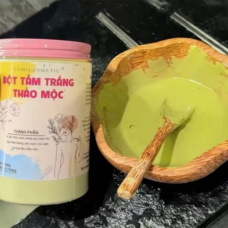 Bot Tam Trang Thao Moc 500g/bottle Natural Beauty Powder For Skin Glow Brightening Exfoliating Body Scrub Evens Skin Tone