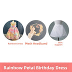 Rainbow Princ Skirt Girls Birthday Dr Fairy T Princ Dr Spring Summer New Arrival Children's Clothing