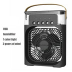2026 Three In One Household Air Conditioner Small Air Cooler Portable Smallfan Household Night Humidifier LED Nightlight Fan