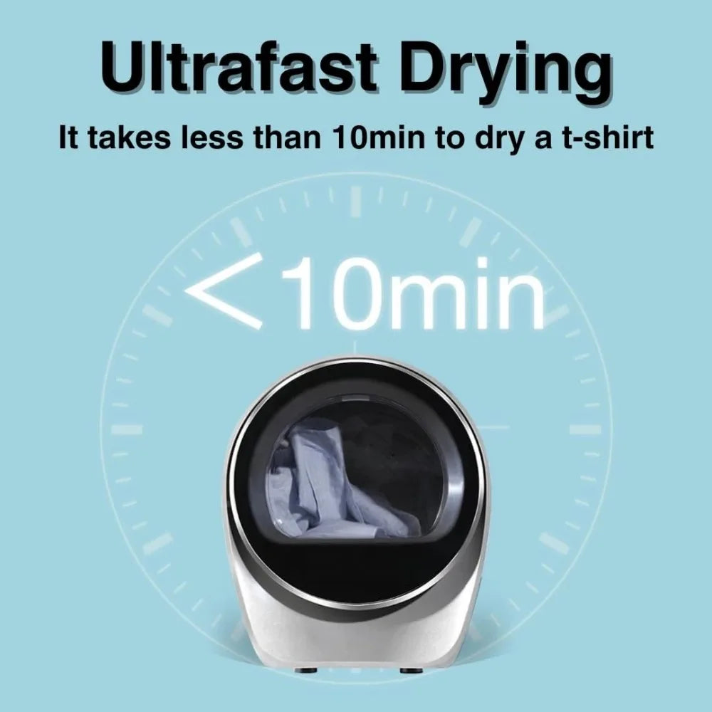 S3 Portable Clothes Dryer – Ultrafast, 1 cu.ft Capacity, 110V, Compact for Condo, Apartment, RV, Car, Customized