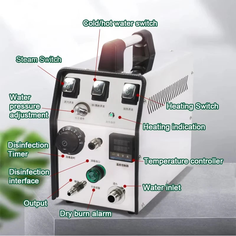 Advanced 3800W High Pressure Steam Cleaner for Household Appliances - High Temperature Pipe Cleaner for Air Conditioner