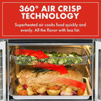 Large French Door Air Fryer Toaster Oven Combo, 24 Cooking Functions and Digital Controls, 7 Accessories In