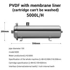 DIVEDEER Ultrafiltration Water Purifier Stainless Steel 8000-Liter Water Filtration System 0.01 Micron Membrane Water Purifier