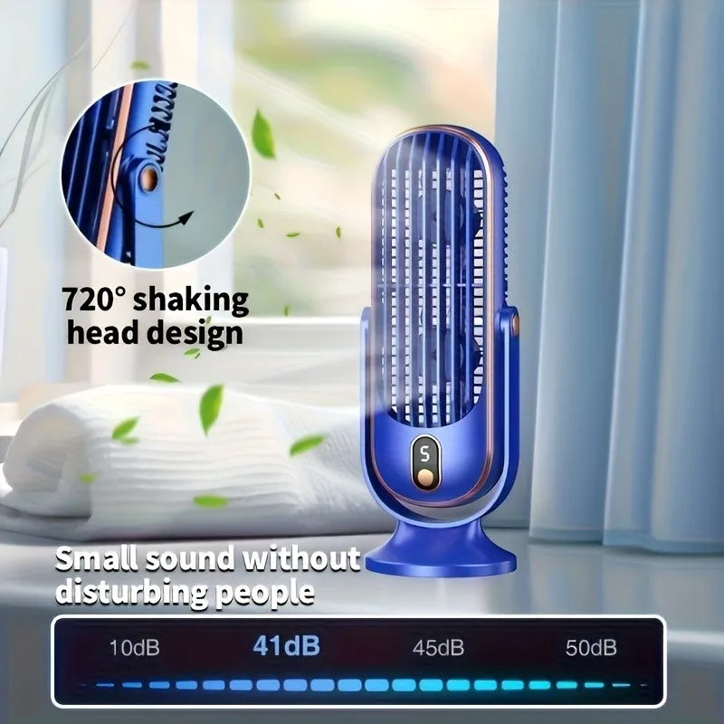 Small household  5-speed air-cooled fan, portable USB fan for office and camping