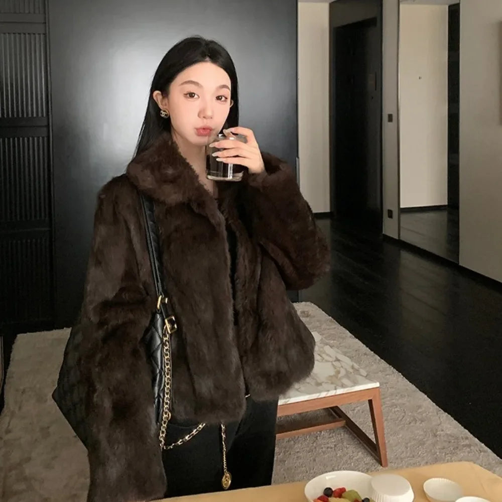 Natural Rabbit Fur Coat Women New Autumn Winter Female Real Fur  Real Leather and Fur Women's Clothing Outerwear Lady Jacket
