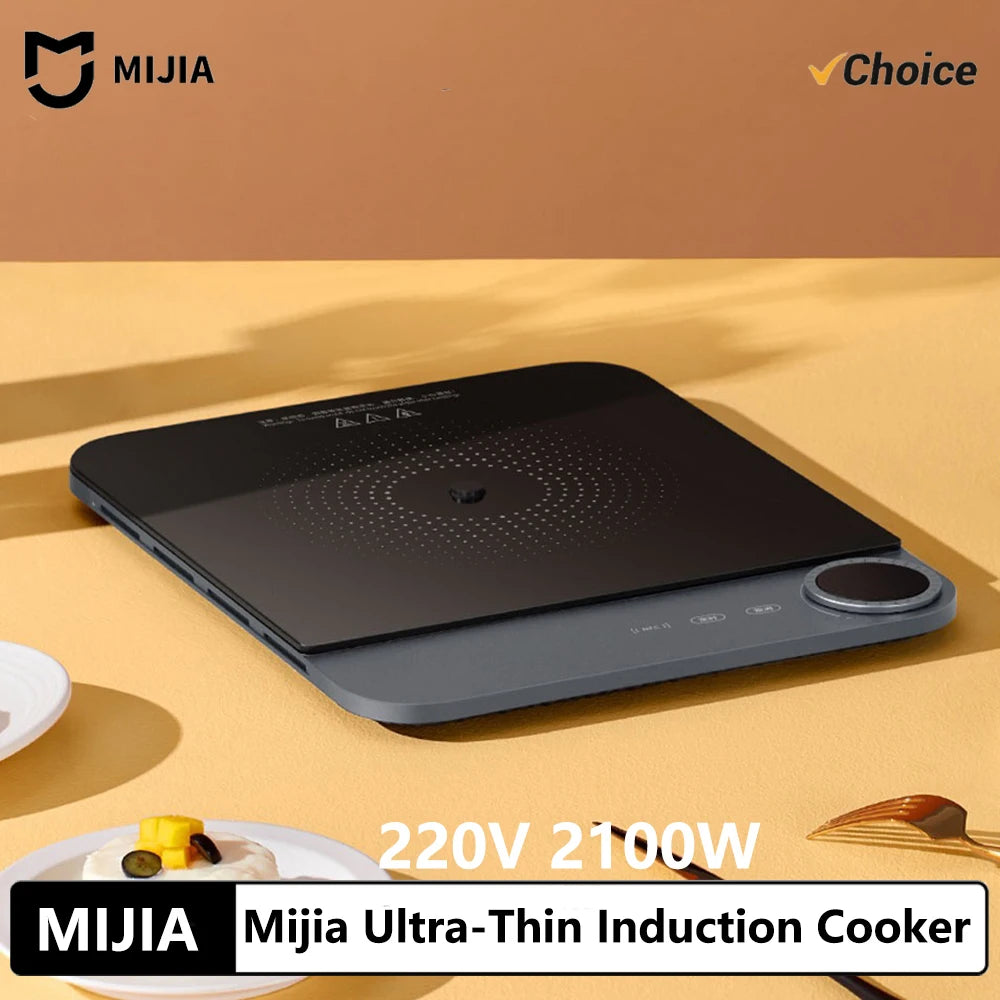 New MIJIA Ultra-thin Induction Cooker 2100W Smart Home Induction Cooker 23mm ultra-thin Induction Cooker 220V  Chinese Version