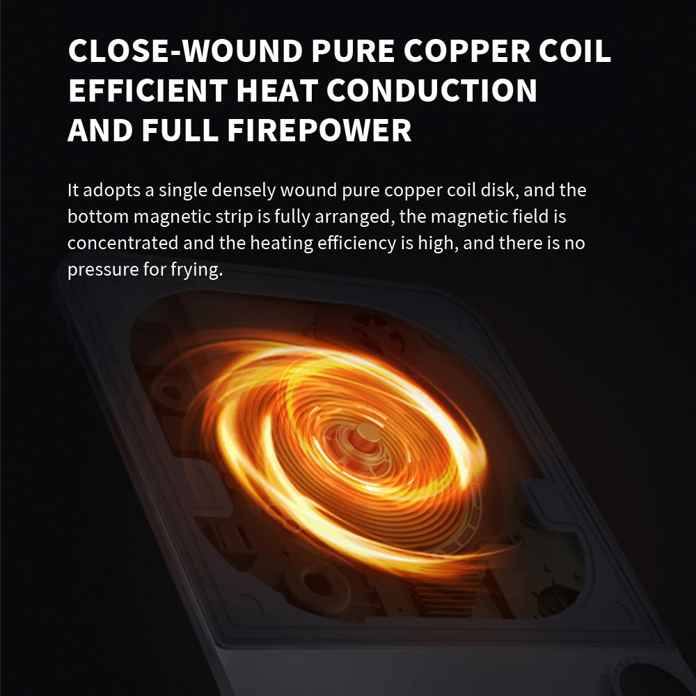 New MIJIA Ultra-thin Induction Cooker 2100W Smart Home Induction Cooker 23mm ultra-thin Induction Cooker 220V  Chinese Version