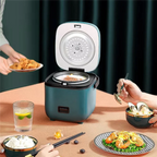 B59B-Kitchen Electric Cooking Machine Mini Rice Cooker 1-2 People Household Automatic Food Warmer Steamer 1.2L Small EU Plug