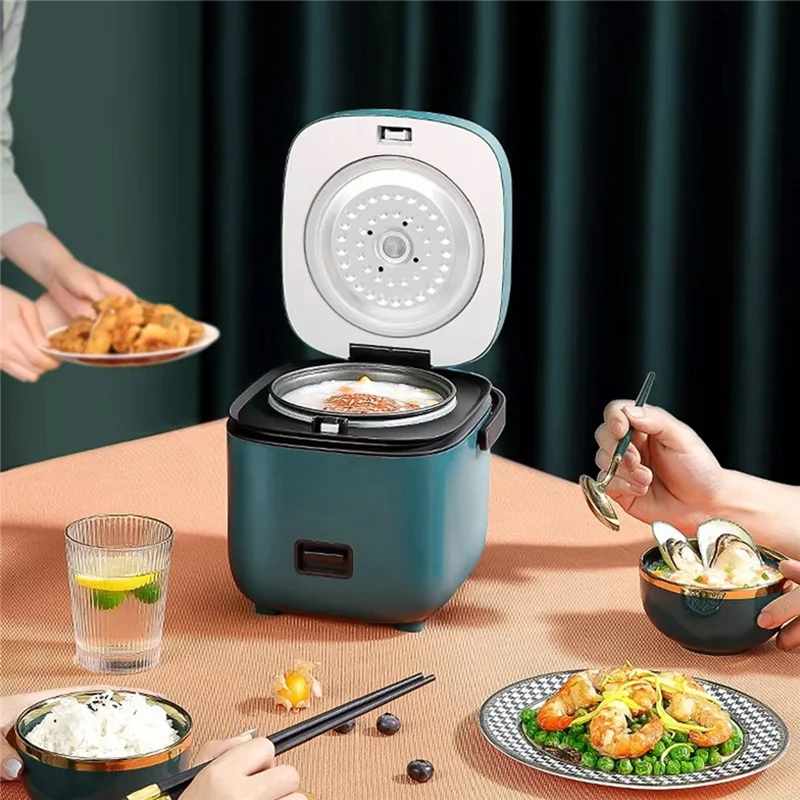 B59B-Kitchen Electric Cooking Machine Mini Rice Cooker 1-2 People Household Automatic Food Warmer Steamer 1.2L Small EU Plug