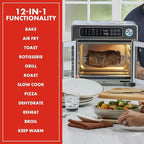 Large French Door Air Fryer Toaster Oven Combo, 24 Cooking Functions and Digital Controls, 7 Accessories In