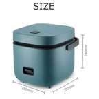 B59B-Kitchen Electric Cooking Machine Mini Rice Cooker 1-2 People Household Automatic Food Warmer Steamer 1.2L Small EU Plug