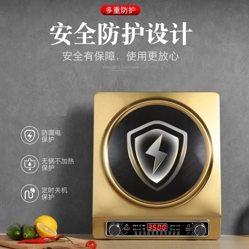 220V Hanhong Concave Induction Cooker New Model High Power Commercial Energy Saving Wok Cooking AF