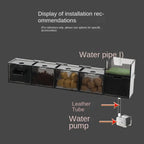 Three-in-one External Aquarium Filter Plastic Silent Fish Tank Filter Box Built-in Oxygenated Water Purifier Aquarium