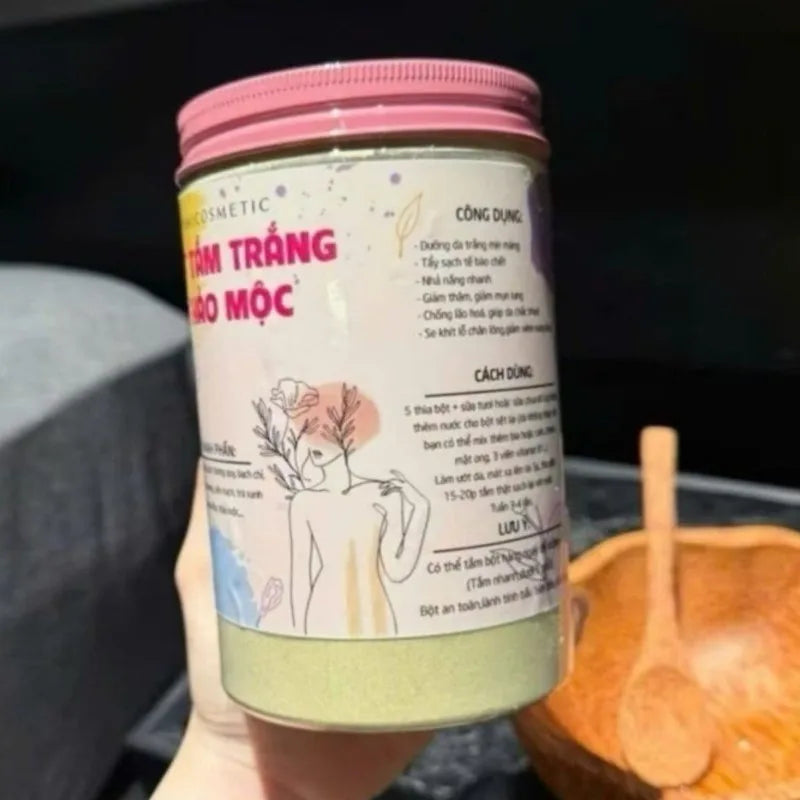Bot Tam Trang Thao Moc 500g/bottle Natural Beauty Powder For Skin Glow Brightening Exfoliating Body Scrub Evens Skin Tone