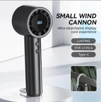 Small Fan Refrigeration Air Conditioner Portable Silent High-speed Led Display High Wind Power USB Charging Fan Handheld