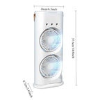 Household Appliances Refrigeration Mini Fan Desktop Shake-head Dual Fan Three-hole Ice Fog Cooler Double-head Charging Office