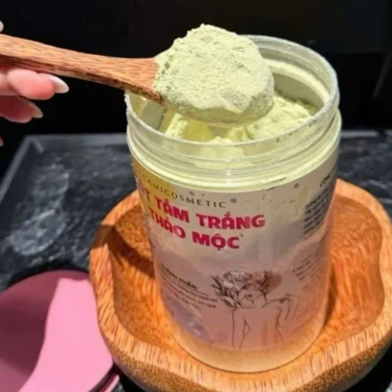 Bot Tam Trang Thao Moc 500g/bottle Natural Beauty Powder For Skin Glow Brightening Exfoliating Body Scrub Evens Skin Tone