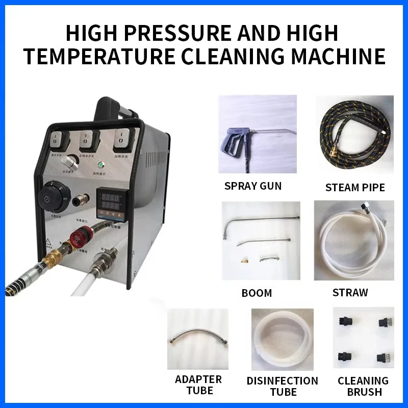 Advanced 3800W High Pressure Steam Cleaner for Household Appliances - High Temperature Pipe Cleaner for Air Conditioner