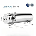 Whole House UF Water Purifier 1500L High Flow 0.01μm Stainless Steel Filter Washable Reusable PVDF Membrane Mineral Filter