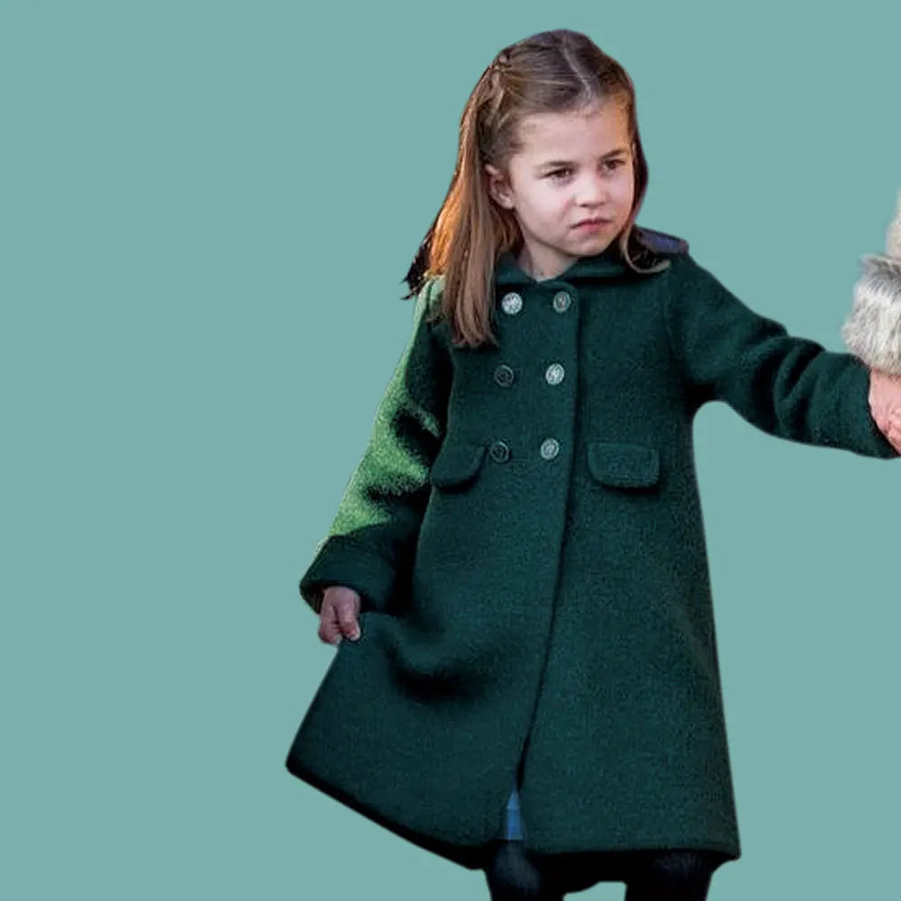 Girls Cashmere Tweed Coat 23 Fall And Winter New Fashion Double-sided Wool Coat Cotton Warm Long Girls Coat Children's Clothing