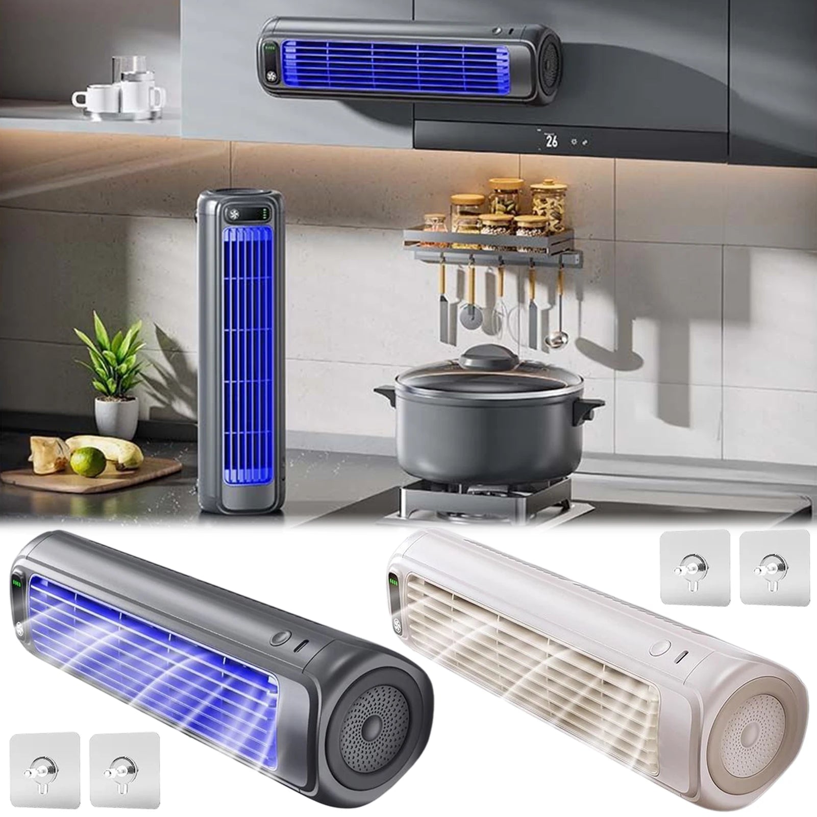 Small Household Fans,Wall Mounted Fan For Kitchen No Drill,Portable Personal-Fan For Cooling,Airs Circulator Fan For Small Room