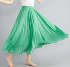 Fashion Clothes Women Clothing Skirts Vintage Y2k Elegant Streetwear Bohemian Cotton Linen Casual Vestido De Festa Long Skirt