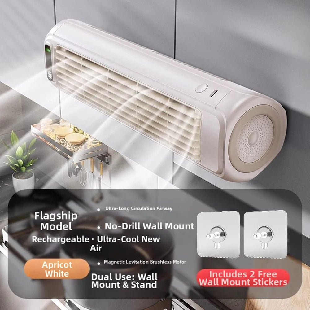 Small Household Fans,Wall Mounted Fan For Kitchen No Drill,Portable Personal-Fan For Cooling,Airs Circulator Fan For Small Room