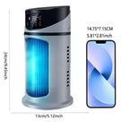 Portable USB-chargable silent small air conditioner, small mini household air cooler fan with light-emitting diodes