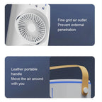 Household Appliances Refrigeration Mini Fan Desktop Shake-head Dual Fan Three-hole Ice Fog Cooler Double-head Charging Office
