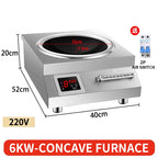 5000W/6000W High-power commercial induction cooker, Concave surface, high-power adjustment, A must-have for restaurants