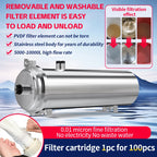 DIVEDEER Ultrafiltration Water Purifier Stainless Steel 8000-Liter Water Filtration System 0.01 Micron Membrane Water Purifier