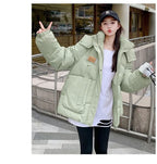 Cotton Clothing Women's 2025 Bread Clothing Short Cotton Clothing Autumn Winter Jacket Thickened Hooded Light and Warm