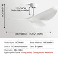 38/52 Inch Ceiling Fan Living Room Restaurant Americans Modern Office Without Light DC Remote Control Electric Fan 110V 220V