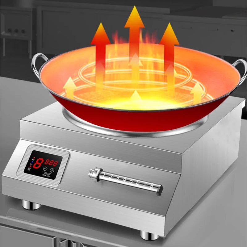 5000W/6000W High-power commercial induction cooker, Concave surface, high-power adjustment, A must-have for restaurants