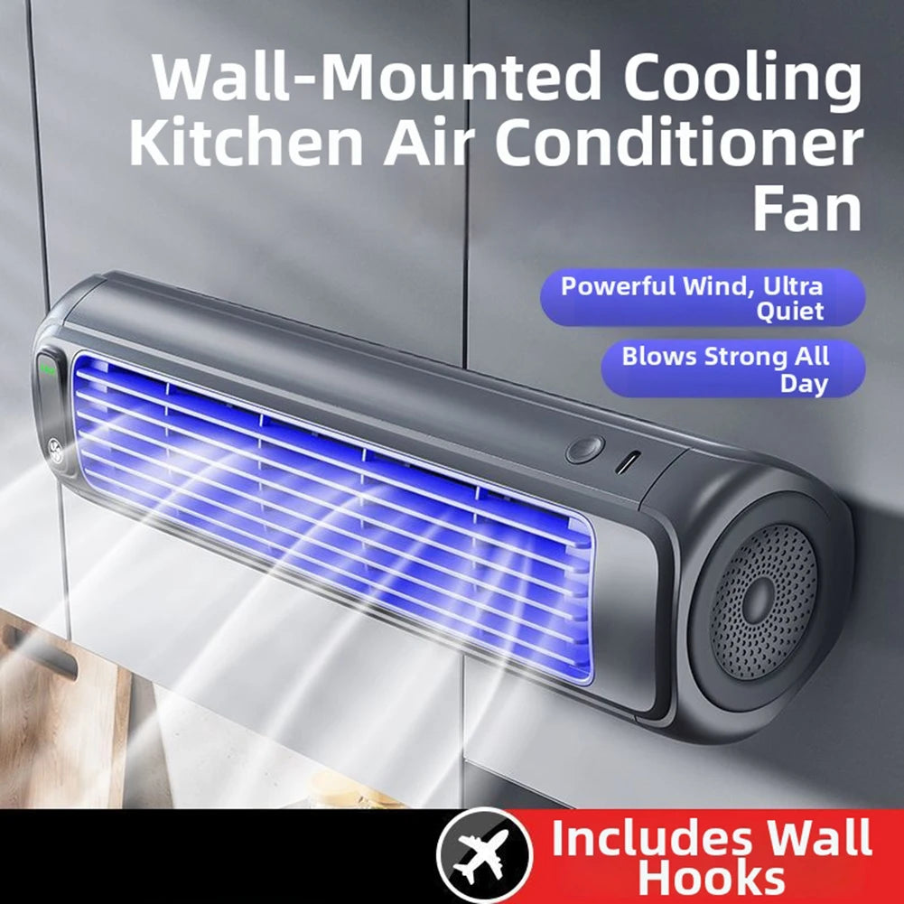 Small Household Fans,Wall Mounted Fan For Kitchen No Drill,Portable Personal-Fan For Cooling,Airs Circulator Fan For Small Room