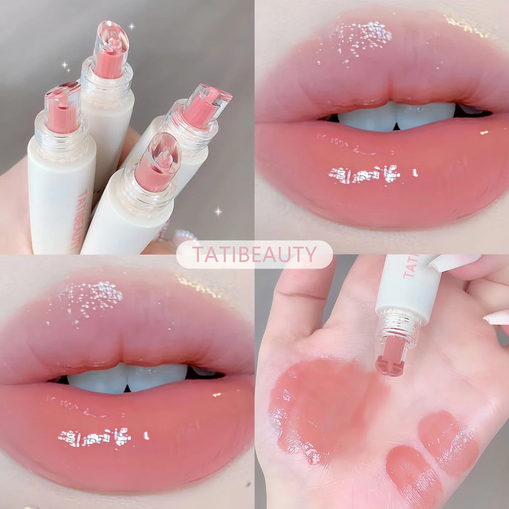 Lip Jelly Essence Hydrating Lipstick Lip Gloss Lip Gloss Mirror Lip Gloss Lipstick Tender Pink Student Makeup