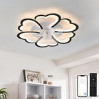 Modern Light Minimalist Living Room Ceiling Electric Fan Nordic Art Restaurant Ceiling Fan Lamps