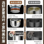 316 stainless steel steamer household food grade thickened soup pot steamed steamed buns four-layer induction cooker universal
