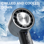 Small Fan Refrigeration Air Conditioner Portable Silent High-speed Led Display High Wind Power USB Charging Fan Handheld