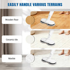 Electric Mop Cordless 200ml Water Tank Dry and Wet Floor Cleaner Spin Mop Spray Function Mop for Wiping Scrubbing Polishing