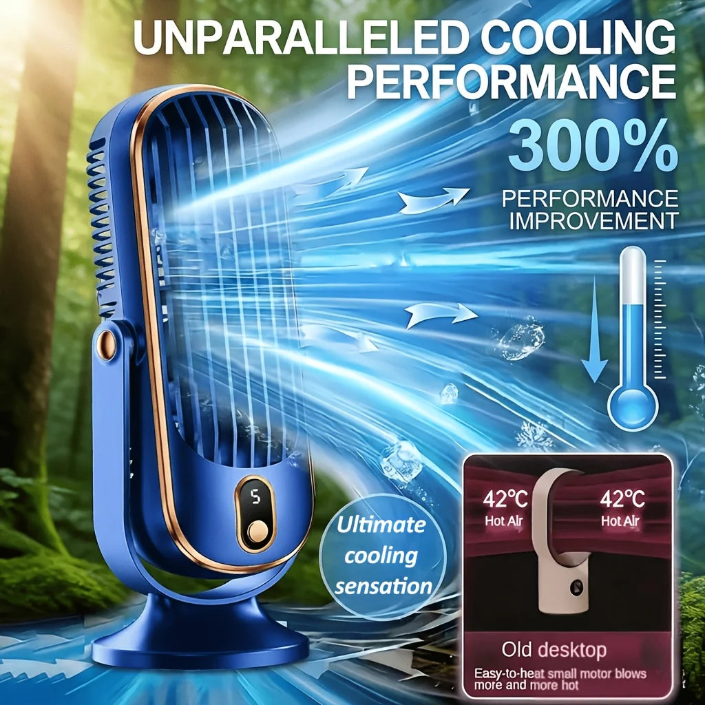 Small household  5-speed air-cooled fan, portable USB fan for office and camping