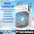 2026 Three In One Household Air Conditioner Small Air Cooler Portable Smallfan Household Night Humidifier LED Nightlight Fan