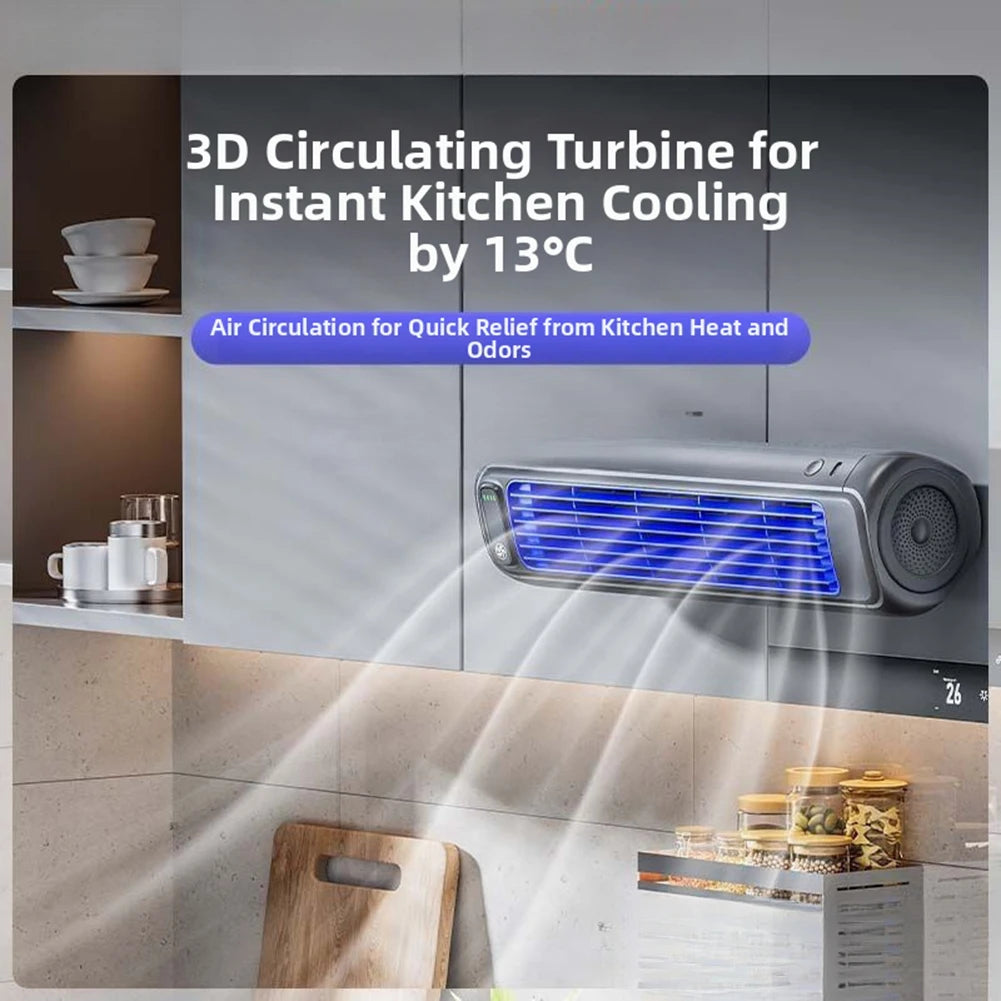 Small Household Fans,Wall Mounted Fan For Kitchen No Drill,Portable Personal-Fan For Cooling,Airs Circulator Fan For Small Room