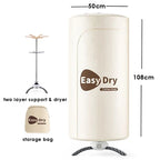 220V Electric Clothes Dryer Portable Drying Rack Warm Air Folding Drying Machine With Timing