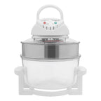 110V 17.96Qt Visual Air Fryer 1200-1400W 360° Hot Air Circulation Oil-Free Cooker with Grill Rack for Home Kitchen