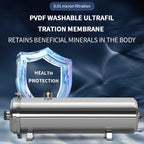 DIVEDEER Ultrafiltration Water Purifier Stainless Steel 8000-Liter Water Filtration System 0.01 Micron Membrane Water Purifier
